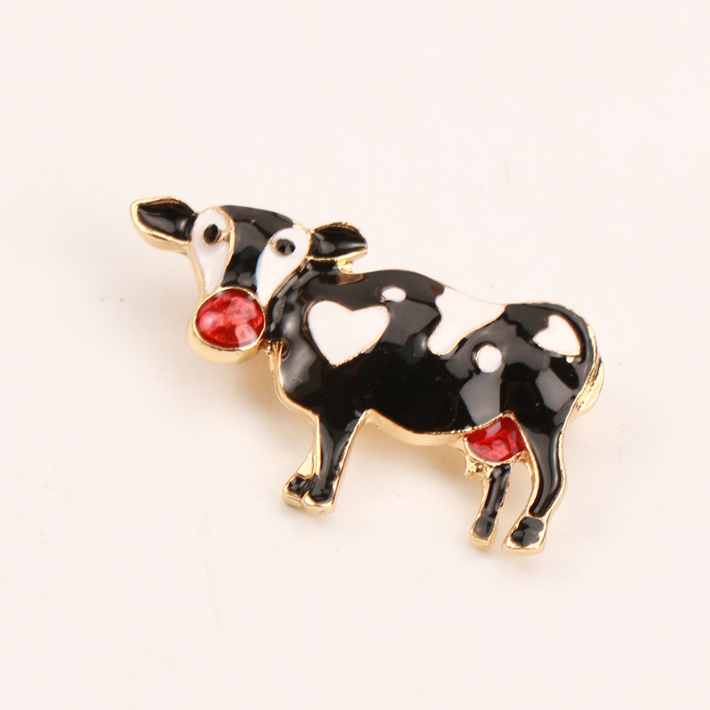 Zodiac Cow Collar Pin Brooch, Personalized Gift